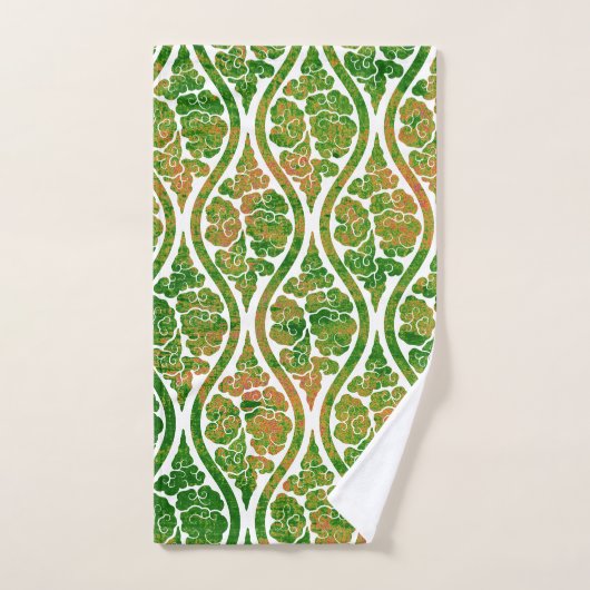 Green Damask Handdoek (Handdoek)