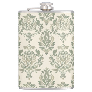 Green Damask Heupfles