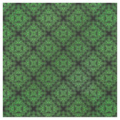 Green Damask Medallion Pattern Stof (Close Up)