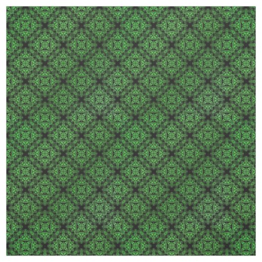 Green Damask Medallion Pattern Stof (Swatch)