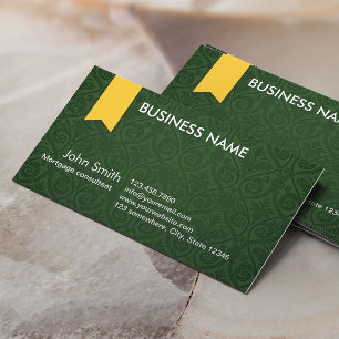 Green Damask Mortgage Agent Visitekaartje