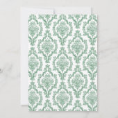 Green Damask Nurse afstuderen pinning nodigt uit Kaart (Achterkant)