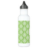 Green Damask Patroon 1 met Monogram Waterfles (Links)