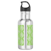 Green Damask Patroon 1 met Monogram Waterfles (Achterkant)