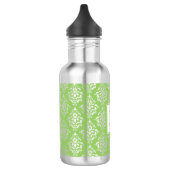 Green Damask Patroon 1 met Monogram Waterfles (Links)