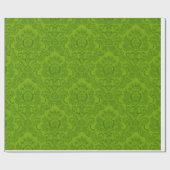 Green Damask Patroon Cadeaupapier (Vlak)