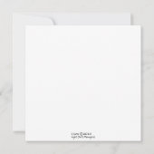 Green Damask Photo Afstuderen Invitation Kaart (Achterkant)