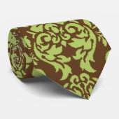 Green Damask Stropdas (Opgerold)