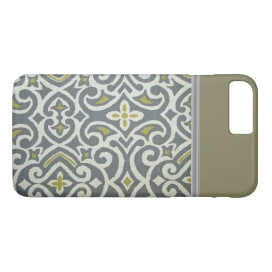 Green Damask-telefoondraagtas Case-Mate iPhone Case (Achterkant (Horizontaal))