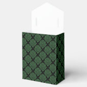 Green Damask-Tent Party Favor Box Bedankdoosjes (Geopend)
