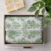 Green Damask Tissuepapier (Geschenk)
