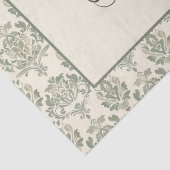 Green Damask Tissuepapier (Detail)