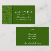 Green Damask Visitekaartje (Voorkant / Achterkant)
