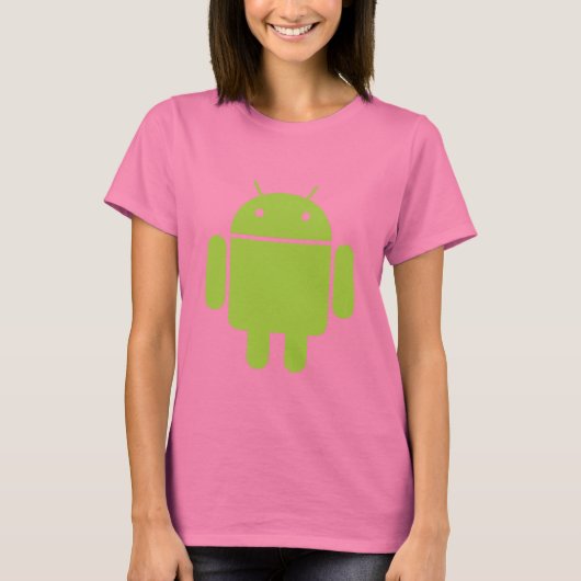 Green Dames Petite Android T-Shirt (Voorkant)