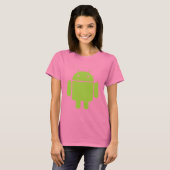 Green Dames Petite Android T-Shirt (Voorkant volledig)