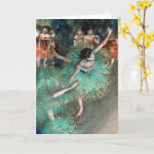 Green Dancer (Danseuse Verte) Edgar Degas Kaart (Gele Bloem)