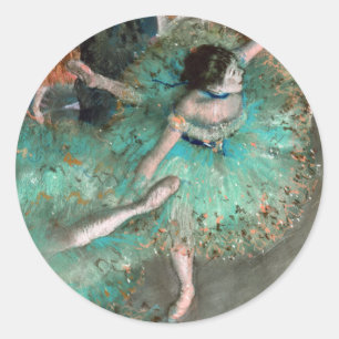 Green Dancer (Danseuse Verte) Edgar Degas Ronde Sticker