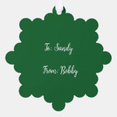 Green Dancer Ornament Kaart (Achterkant)