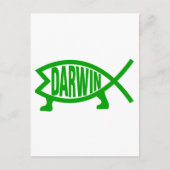 Green Darwin Fish Briefkaart (Voorkant)