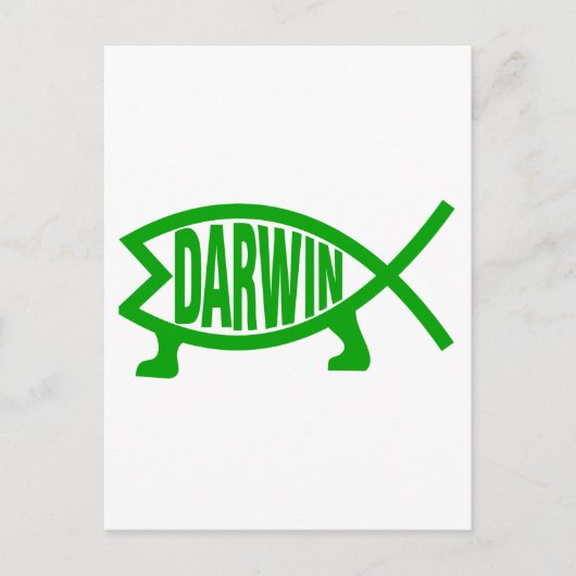 Green Darwin Fish Briefkaart (Voorkant)