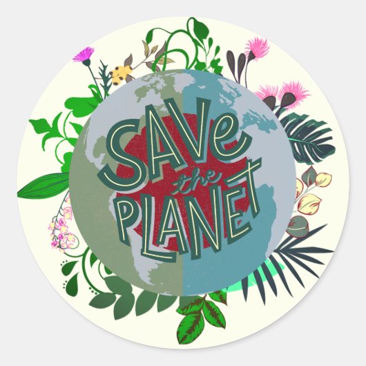 GREEN DAY FOR EARTH RONDE STICKER (Voorkant)