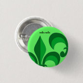 Green De Lis Ronde Button 3,2 Cm (Voorkant /achterkant)