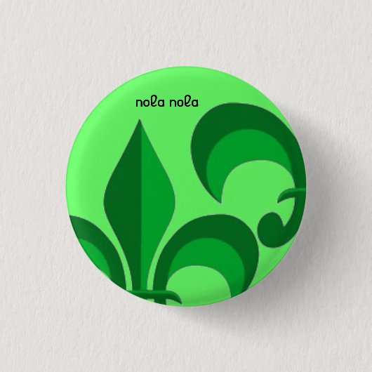 Green De Lis Ronde Button 3,2 Cm (Voorkant)