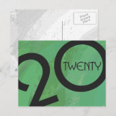 Green Decade Birthdday Briefkaart (Voorkant / Achterkant)