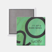 Green Decade Birthdday Magneet (Voorkant / Achterkant)
