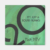 Green Decade Birthdday Magneet (Voorkant)