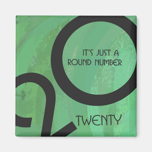 Green Decade Birthdday Magneet (Voorkant)