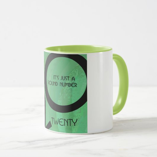 Green Decade Birthdday Mok (Voorkant rechts)