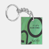 Green Decade Birthdday Sleutelhanger (Voorkant Links)