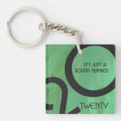 Green Decade Birthdday Sleutelhanger (Voorkant)