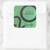 Green Decade Birthdday Vierkante Sticker (Tas)