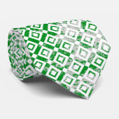Green Decay Tiled Diamond Stropdas (Opgerold)