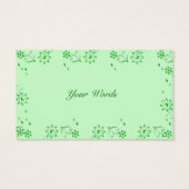 Green Deco Gift Label Visitekaartje (Achterkant)