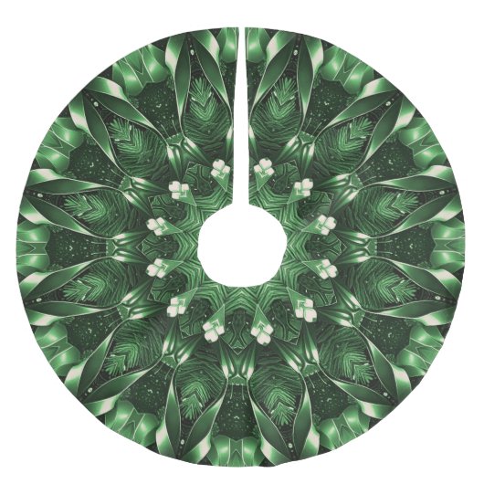 Green Decorative Christmas Tree Skirt Kerstboom Rok (Voorkant)