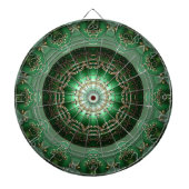 Green Decorative Floral Dartboard Dartbord (Voorkant)