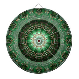 Green Decorative Floral Dartboard Dartbord