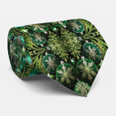 Green Decorative Ornaments Holiday Neck Tie Stropdas (Opgerold)