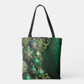 Green Decorative Ornaments Holiday Tote Bag (Achterkant)