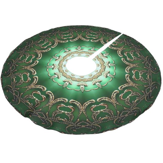 Green Decorative Tree Skirt Kerstboom Rok (Gekanteld)
