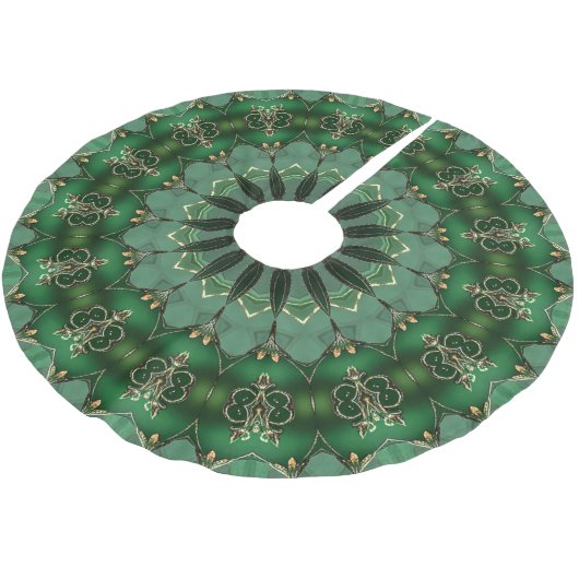 Green Decorative Tree Skirt Kerstboom Rok (Gekanteld)