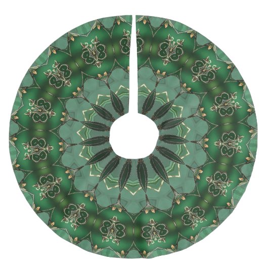 Green Decorative Tree Skirt Kerstboom Rok (Voorkant)