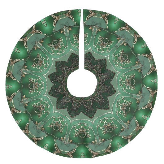 Green Decorative Tree Skirt Kerstboom Rok (Voorkant)