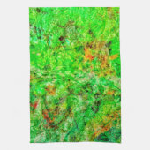 Green deep abstract kitchen towels,Green dazzling  Theedoek (Verticaal)