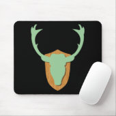Green Deer Head Muismat (Met muis)