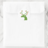 Green Deer met Ornamenten Sticker (Tas)