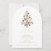 Green Delicate Simple Chic Winter Christmas Tree Kaart (Voorkant)